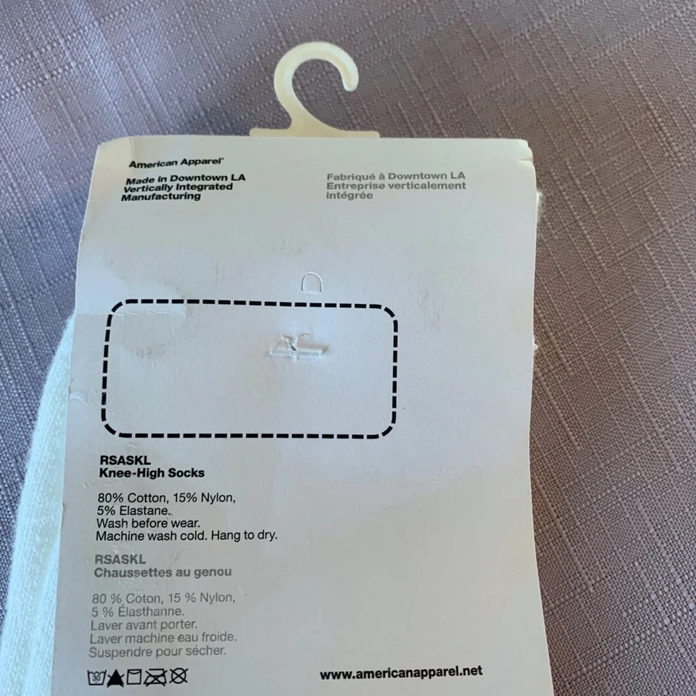 NWT gold and white striped tube sock, American apparel y2k dead stock - Picture 6 of 6